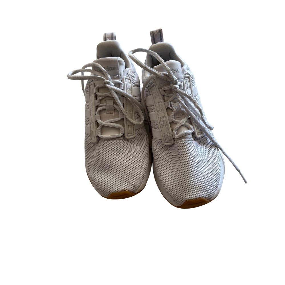 Adidas Cloudfoam Comfort White Gum Sole Mesh Sneakers Womens 6 GW1061